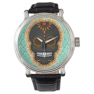 Montre Feliz Muertos - Festive Sugar Skull Watch