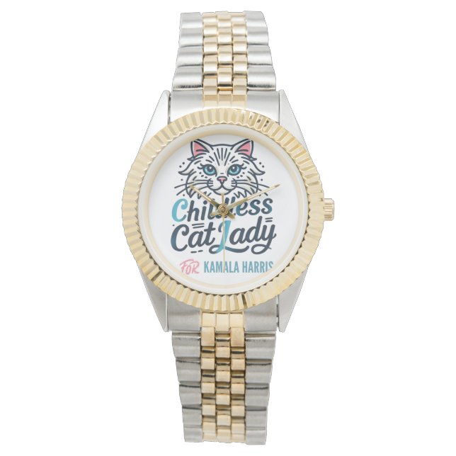 Montre Femme de chat sans enfant pour Kamala Harris (devant)