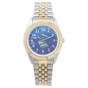 Montre femme deux tons requins