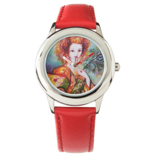 MONTRE FEMME ROMANTIQUE AVEC PEACOCK FEACOCK (devant)