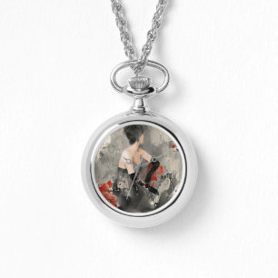 Montre Femme vintage sauvage d'aquarelle d'Apple
