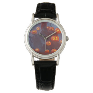 Montre Femmes Éffrayant Halloween Citrouille Watch