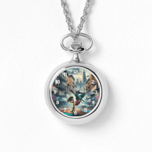 Montre Femmes en action de Breakdancer Silhouette de New