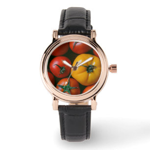 Montre Fermes Tomates rouges et jaunes brillantes