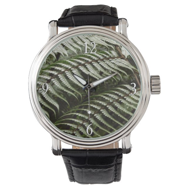 Montre Fern Fronds II Dark Green Nature (devant)
