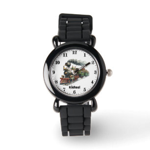 Montre Festif garçons train de Noël ajouter le nom