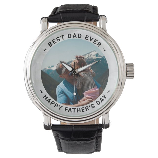 Montre Fête des pères photo personnalisée (devant)