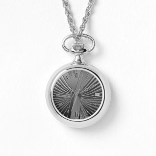 Montre Feuille de palme chromé Art déco