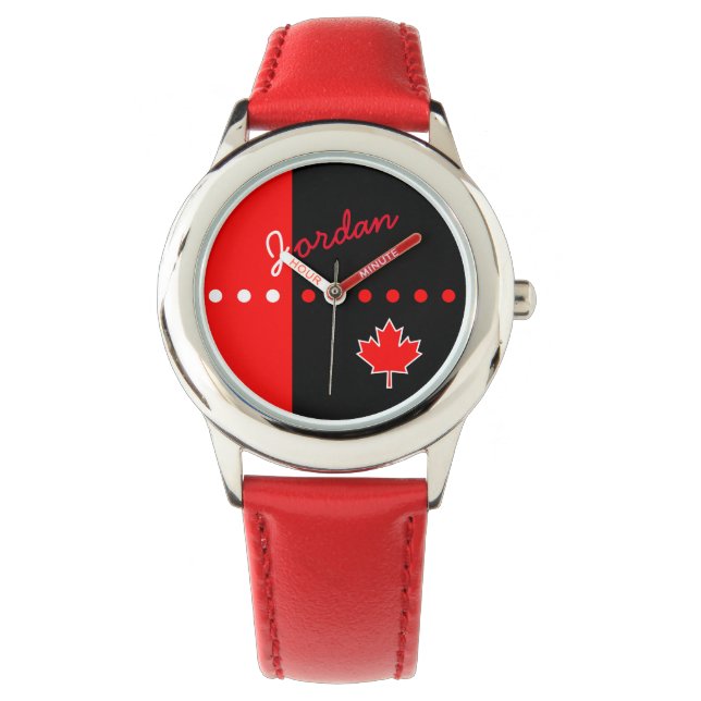 Montre Feuille d'érable canadienne (devant)