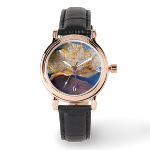 Montre Feuille d'érable jaune congelée Automne Nature