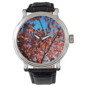Montre Feuille orange