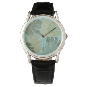 Montre Feuilles dénaturés tropicaux