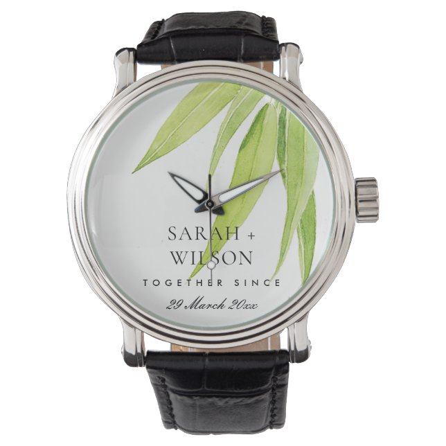 MONTRE FEUILLES EUCALYPTUS FOLIAG ENREGISTRER LA DATE CAD (devant)