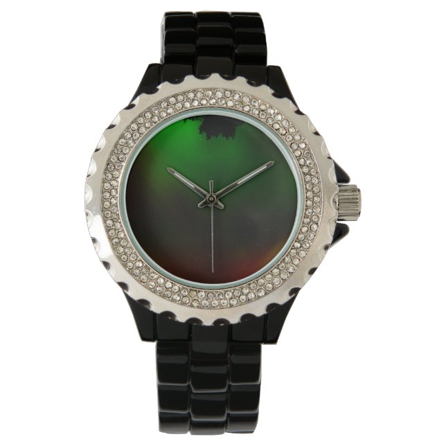 Montre Feux du Nord Vert et rouge (devant)