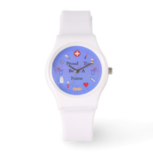 Montre Fier D'Être Une Infirmière / Ou Votre Texte