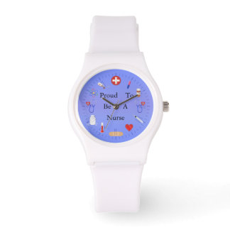 Montre Fier D'Être Une Infirmière / Ou Votre Texte