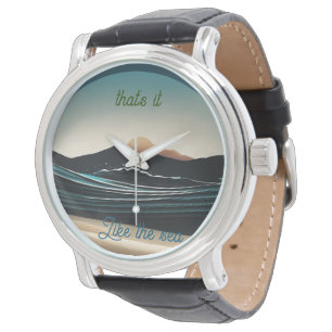 Montre Fierce Minimaliste Monta plage Ocean Wave Logo -