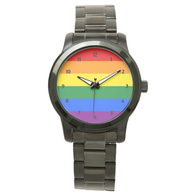 Montre Fierté arc-en-ciel (devant)