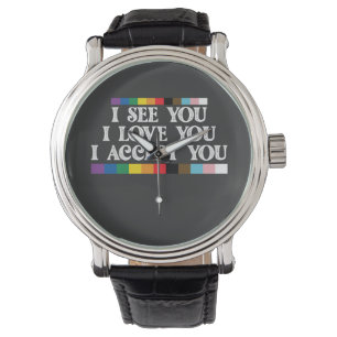 Montre Fierté LGBT Je Vois L'Amour Accepter Votre Soutien