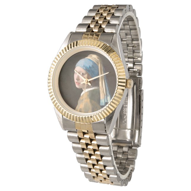 Montre Fille à oreille perle (1665) Johannes Vermeer (Incliné)