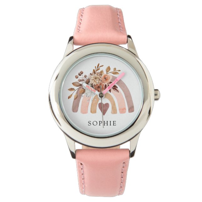 Montre Fille arc-en-ciel personnalisée (devant)