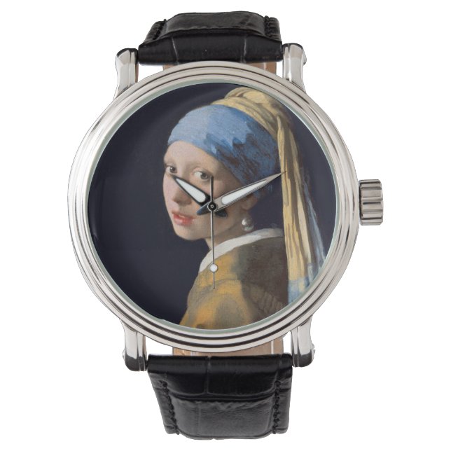 Montre Fille Avec Une Perle Écoutant Par Johannes Vermeer (devant)
