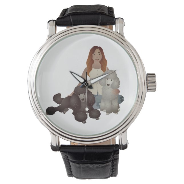 Montre fille, caniche, amis (devant)