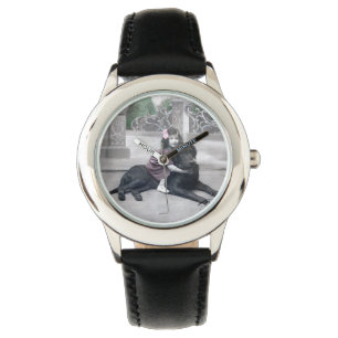 Montre Fille et son chien
