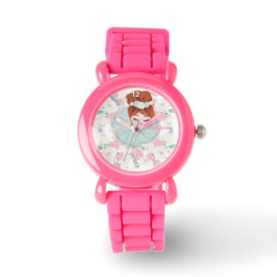 Montre Fille géante florale Ballerina personnalisée