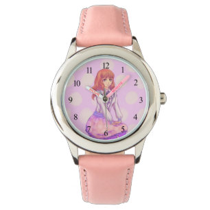 Montre Fille Macaron rose