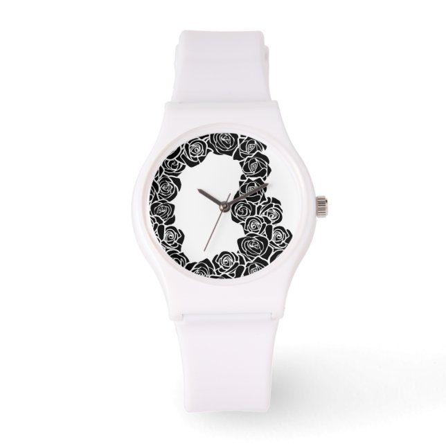 Montre Fille Vintage rose noire (Recto)