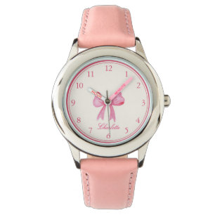 Montre Filles mignonnes Bow rose