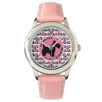 Filles mignonnes Chien Paw Schnauzer Enfants Perso