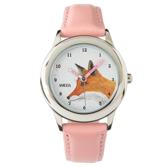 Montre Filles mignonnes Fox Animaux Enfants Faune Forêt (devant)