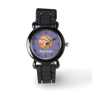 Montre Filles mignonnes Violet Sports Basketball Enfants