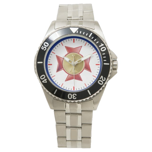 Montre Fire Lieutenant 1 Bugle Maltese Cross (devant)