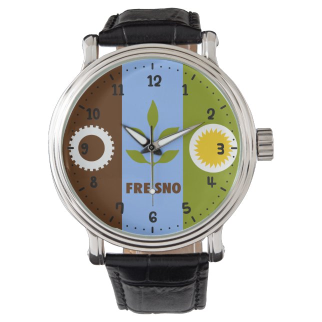 Montre Flag of city of Fresno, California (devant)