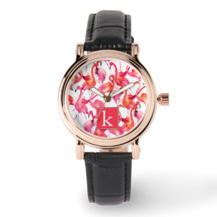 Montre Flamant rose Aquarelle En Aquarelles   Ajouter Vot