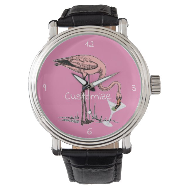 Montre Flamant rose Boire Martini Thunder_Cove (devant)