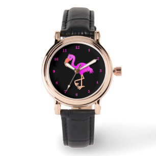Montre Flamant Rose Mignon - Heureux -