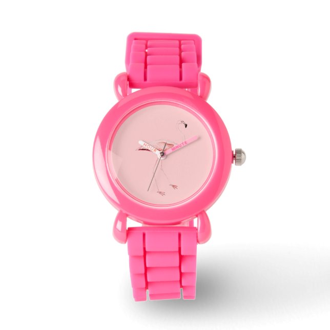 Montre Flamant rose rose (Recto)