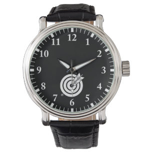 Montre Flèche sur une cible ronde