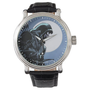 Montre Flèche verte de la flèche   dans le clair de lune
