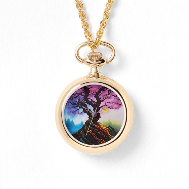 Montre Fleur de cerisiers Arbre de vie (Recto)