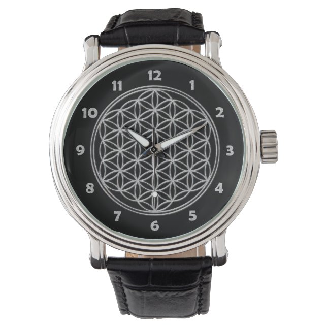 Montre Fleur de la vie / Blume des Lebens - cristal brill (devant)