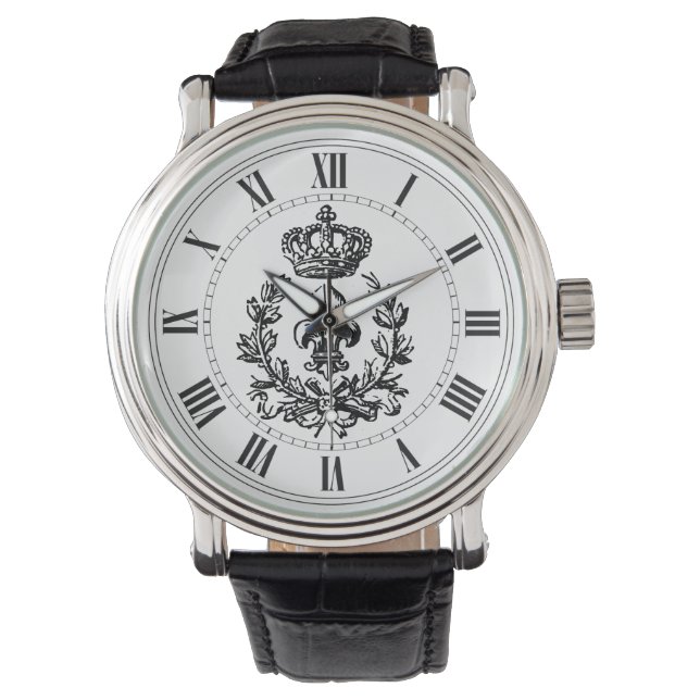 Montre Fleur de lis, couronne et couronne (devant)