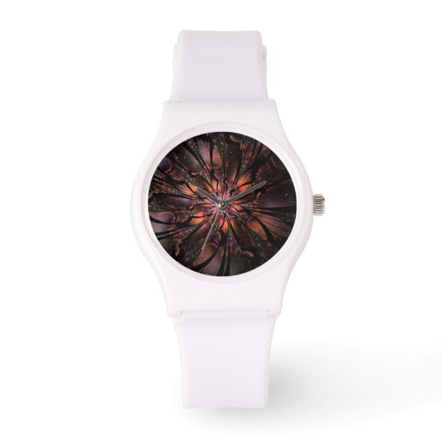 Montre Fleur imaginaire fractale douce et tendresse (Recto)