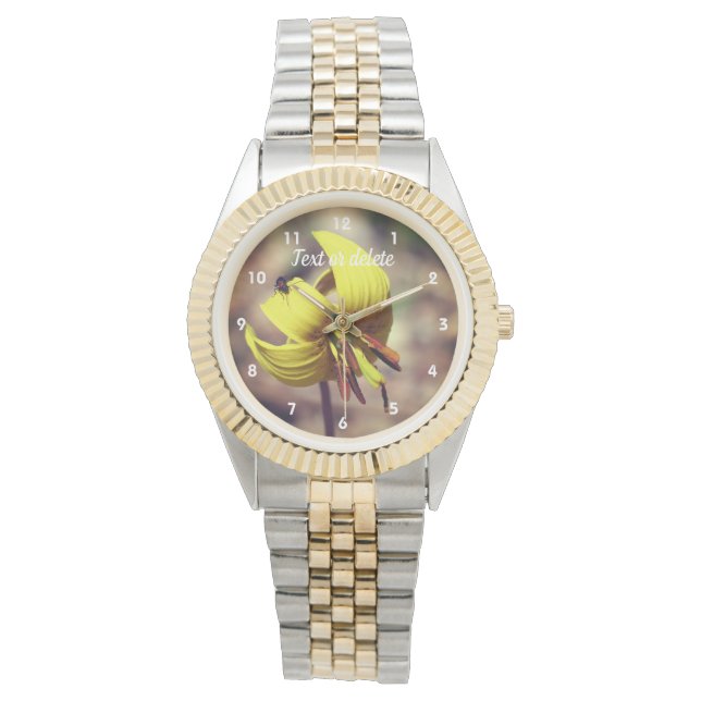 Montre Fleur Lily De Truite Sauvage Et Ami D'Insecte (devant)