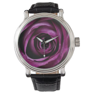 Montre Fleur rose violette