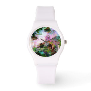 MONTRE FLEURS ABSTRAITES